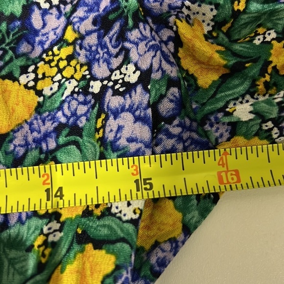 SEE  U Soon Blue Yellow Floral Cottagecore Long Sleeve Dress - Picture 6 of 9